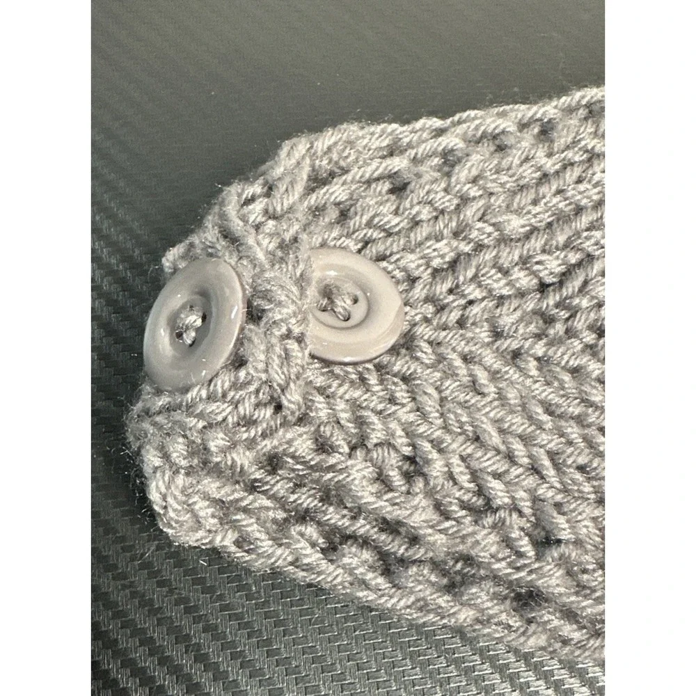 Crochet Headband One Size Ear Warmer Grey & Brown Fall Winter Handmade Lot Of 2